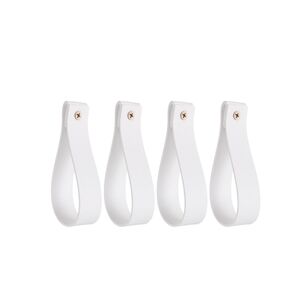 4 Piece Leather Curtain Rod Holder- NIB